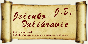 Jelenko Dulikravić vizit kartica